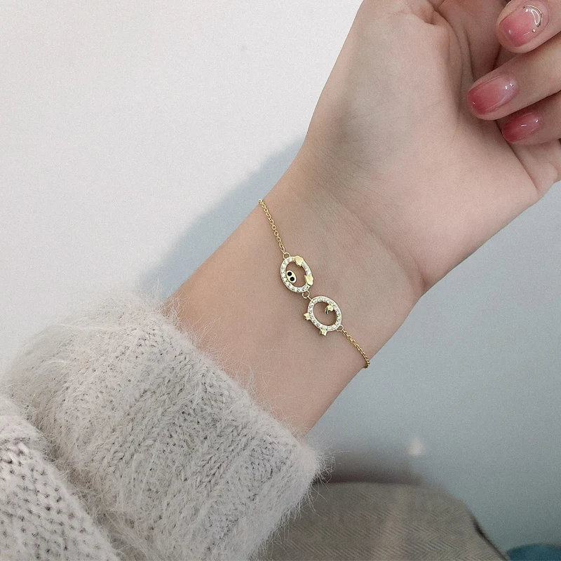 

Женское ожерелье с подвеской в виде медведя из серебра 925 пробы