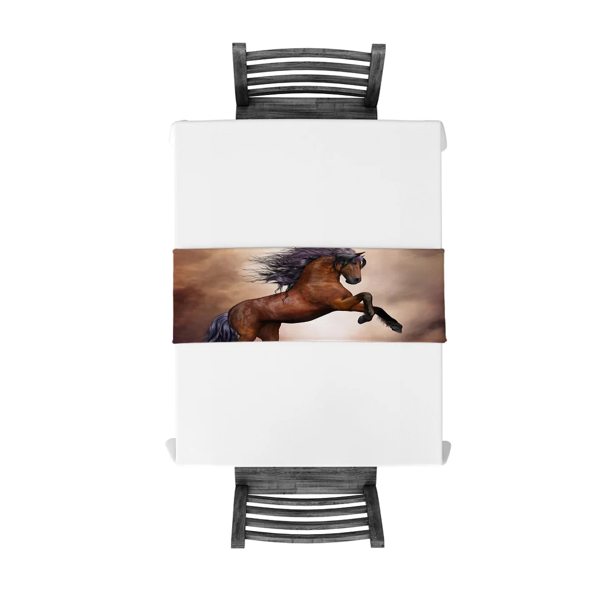 Современная настольная дорожка бегущая галочущая лошадь коричневое животное