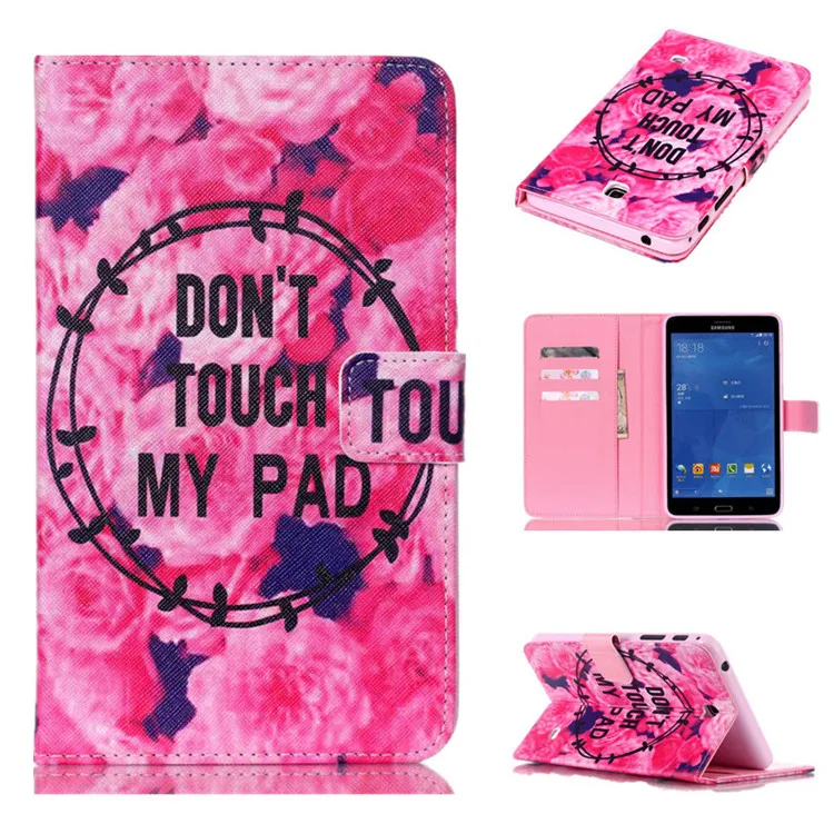 Smart Case For Cover Samsung Galaxy Tab 4 7.0 T230 T231T235 Cat Cartoon PU Leather Silicone Tablet Kids w+Screen Protector | Компьютеры и