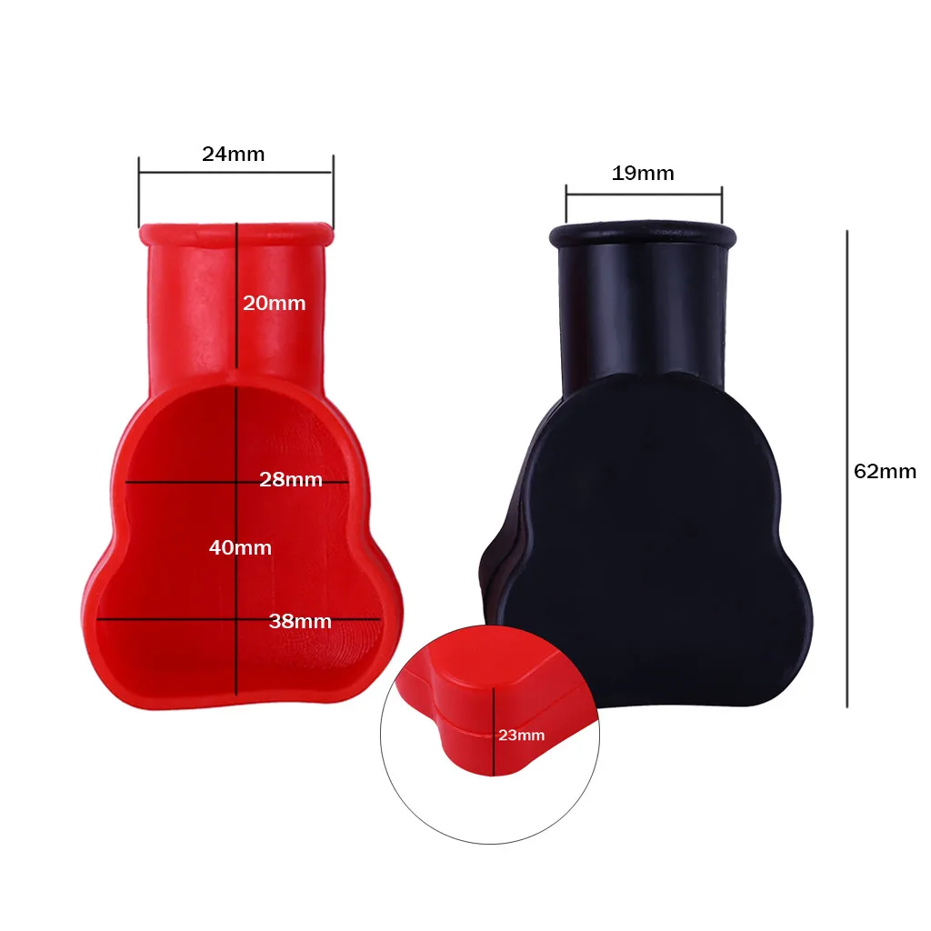 2 шт. положительные отрицательные красные крышка клеммы аккумулятора автомобиля