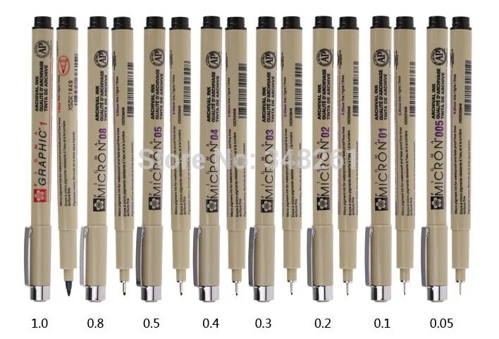 8 шт. тонкая ручка Sakura Micron 005 01 02 03 04 05 08|pens supplies|.5 penpen pen |