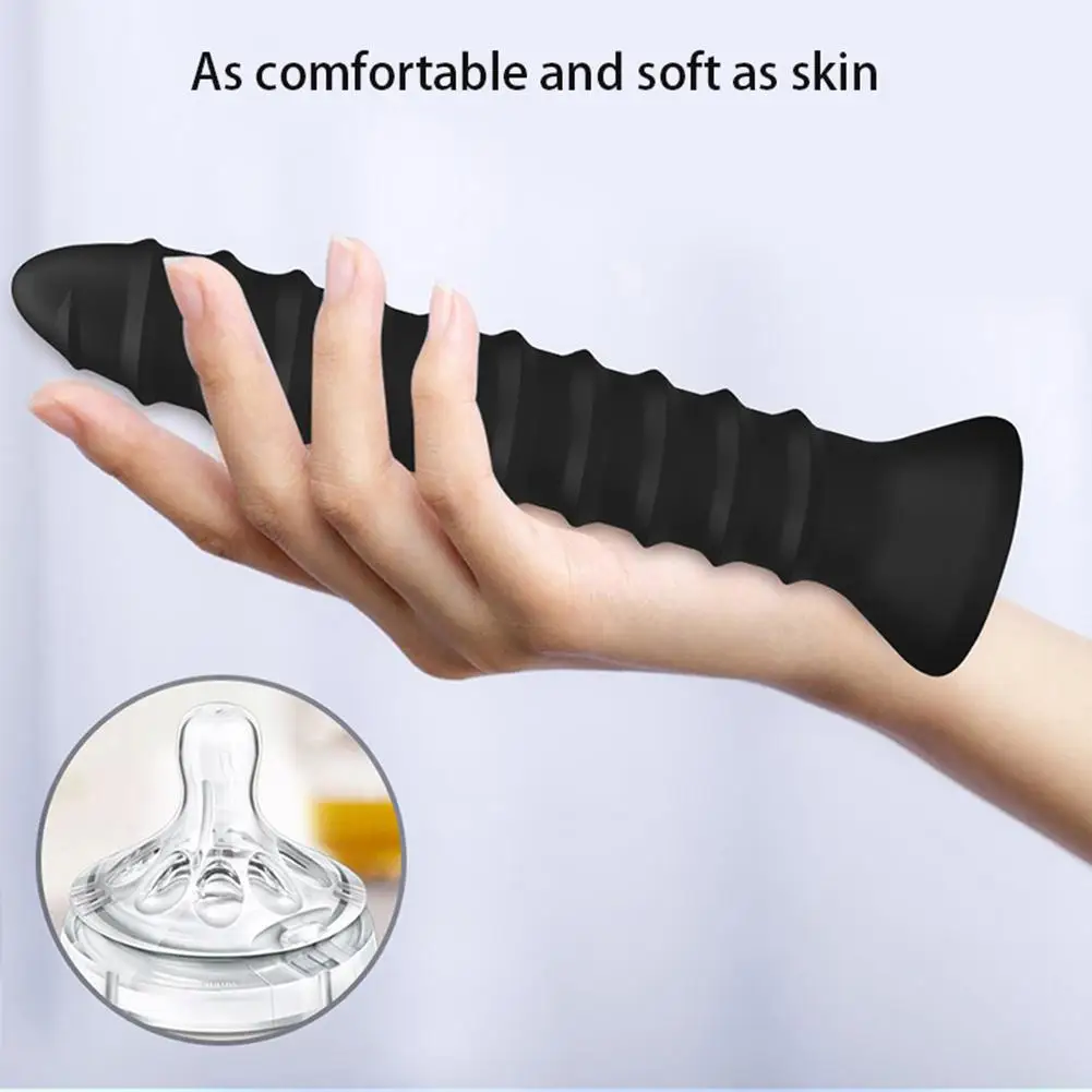 Силиконовый фаллоимитатор с резьбой вибратор секс игрушки для женщин массажер