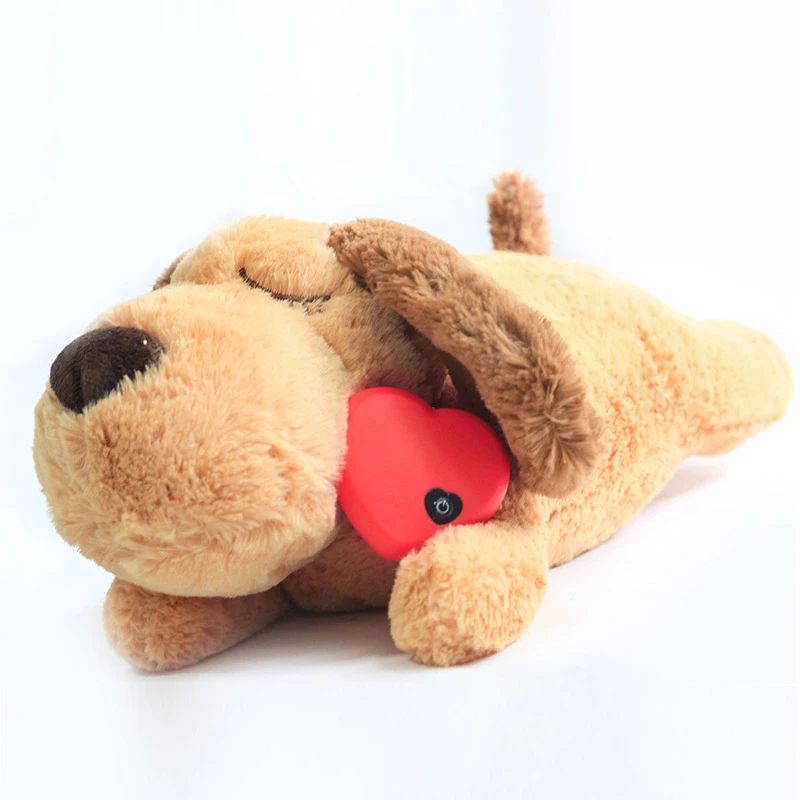 

Puppy Toy with Heartbeat Puppies Separation Anxiety Dog Toy Soft Plush Sleeping Buddy Behavioral Aid Toy ADW889