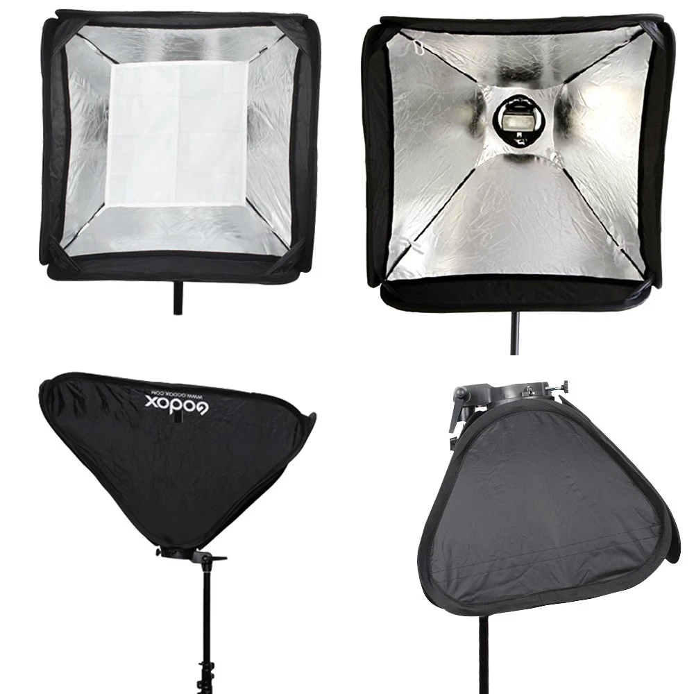 Софтбокс GODOX 40x4 0/50x5 0/60x6 0/80х80 см с кронштейном типа S стабильный держатель для