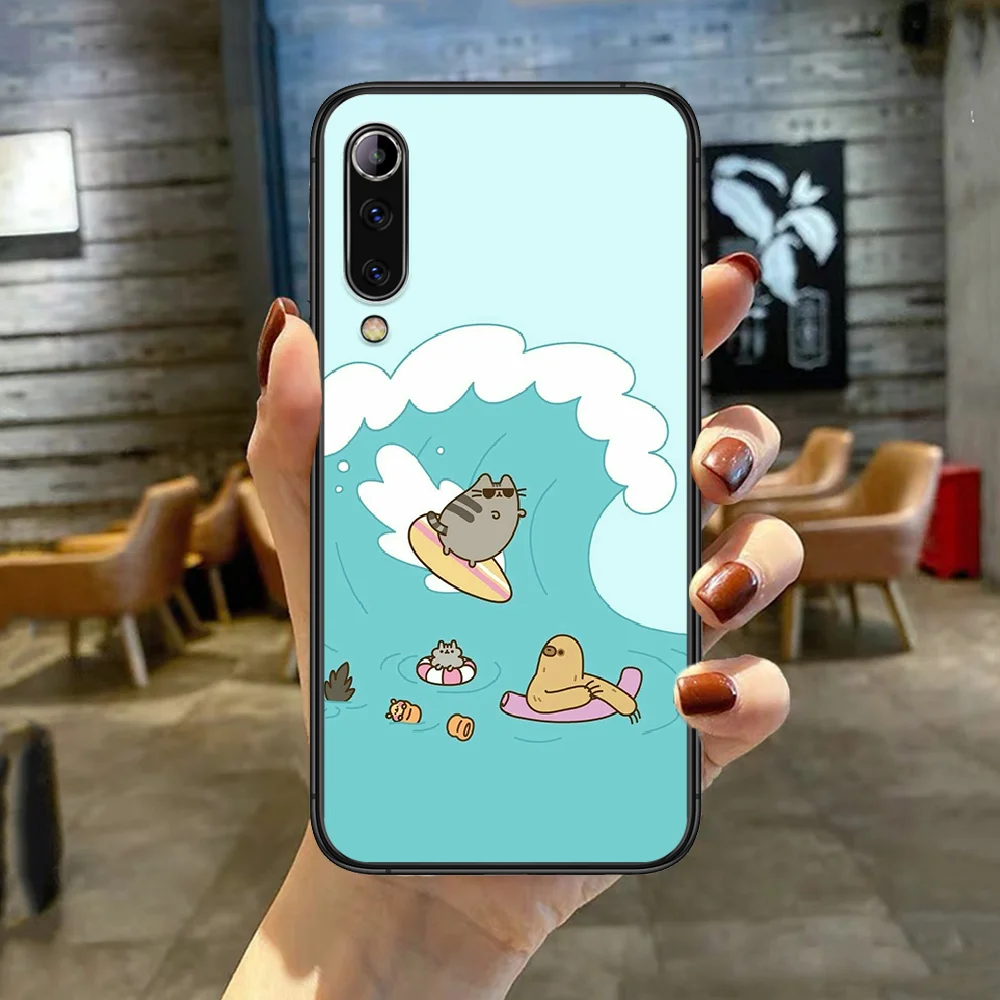 

Pusheen Cat Cartoon Cute Phone Case Cover For XIAOMI Redmi Note K 4 5 6 7 8 9 10 20 30 3 A X Pro Ultra black Cell Pretty Shell