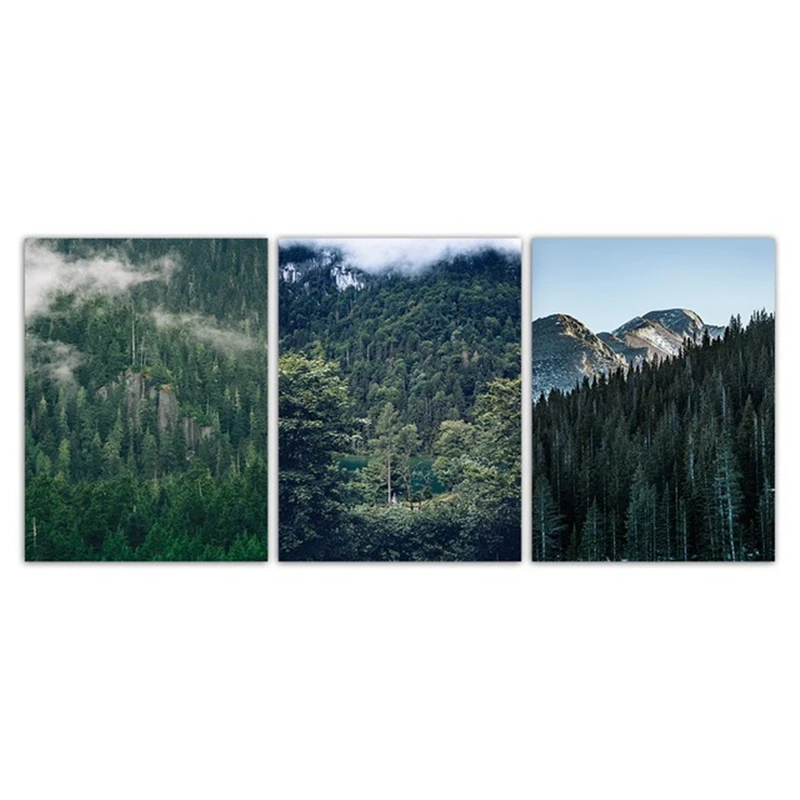 Для современных HD холст A4 печать горы озеро зеленый картина с лесным пейзажем