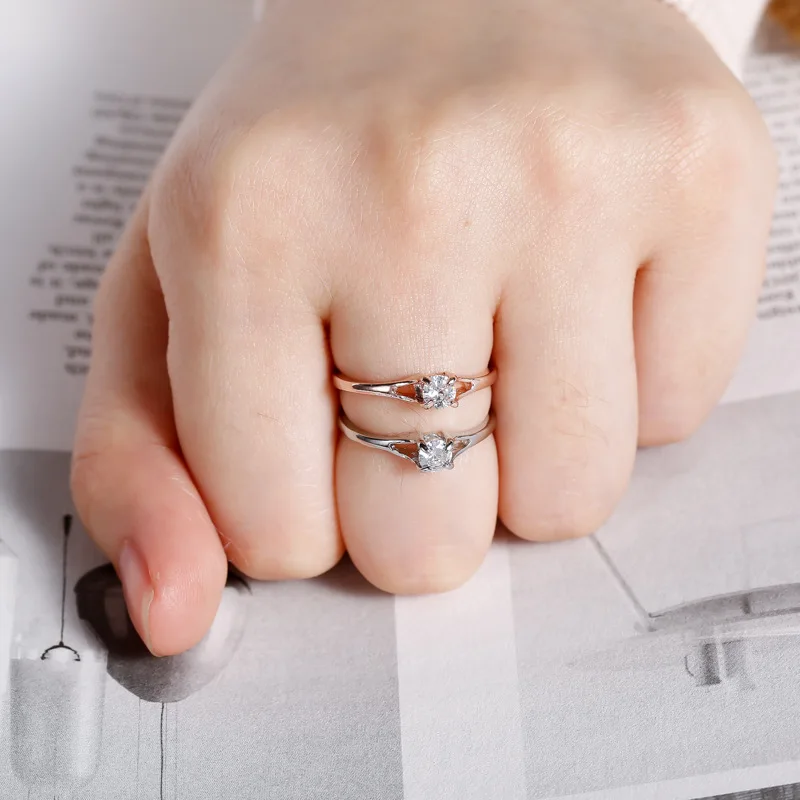 

Fashionable and Simple Female Wedding Ring, European and American Popular Banquet Prom Hand Jewelry
