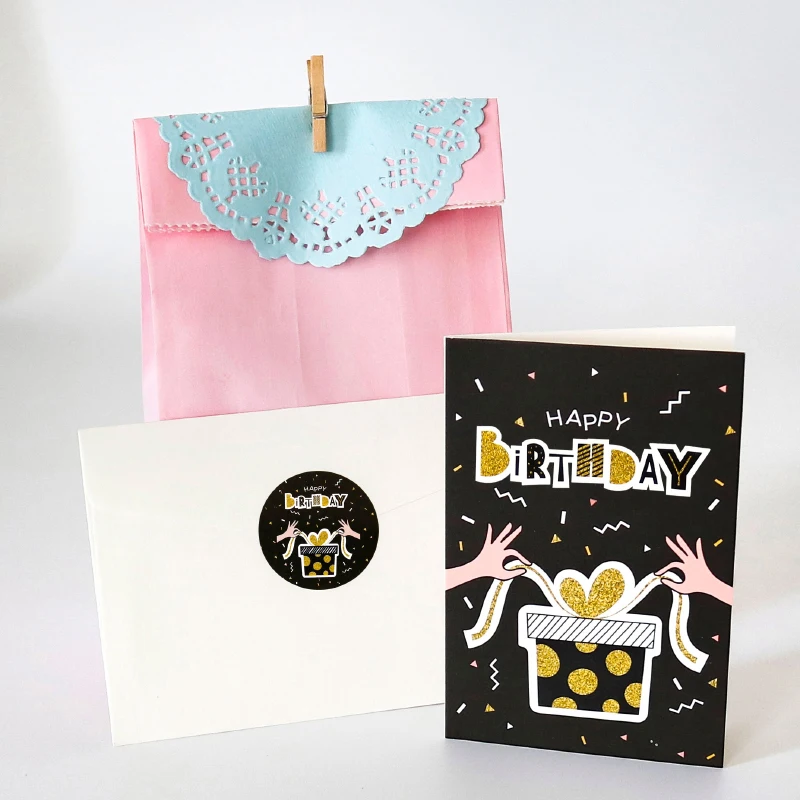 

6 Sets of Happy Birthday Cards with Envelopes and Stickers Folding Cards Blank Inside Greeting Cards Dinosaur Boys Girls Party