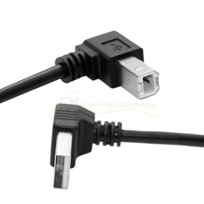 Angled USB 2.0 A Male to Left B 90 degree Printer Scanner Cable 20cm | Электроника