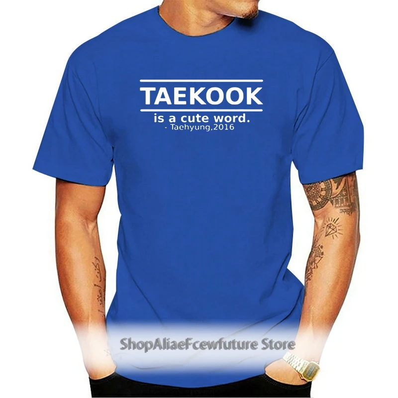 

Fashion Cool Men T Shirt Women Funny Tshirt Taekook Is A Cute Word Customized Printed T-Shirt