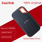 Жесткий диск ssd Sandisk 1 ТБ, внешний портативный диск 1050 МБс. usb 3,2 gen2 hd 500 ГБ 2 ТБ, твердотельный диск для рабочего стола