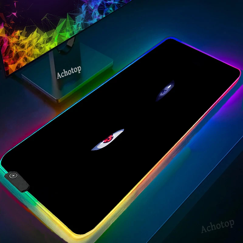 

RGB Personalized Cool Fashion Sharingan Keyboard Gaming Mousemat Smooth Writing Pad Desktops Mate gaming mouse pad game pad xxl