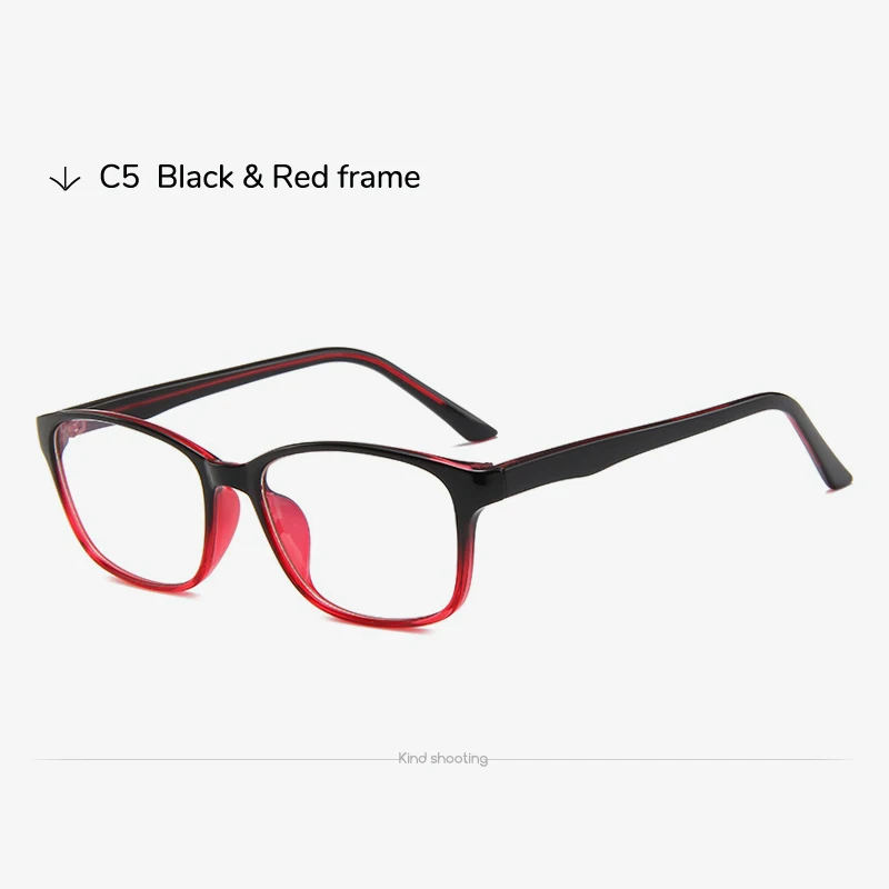 Black red Toketorism качественные прозрачные очки tr90 и металлические женские очки оправы для оптики 9019 - Цвет оправы: Black red