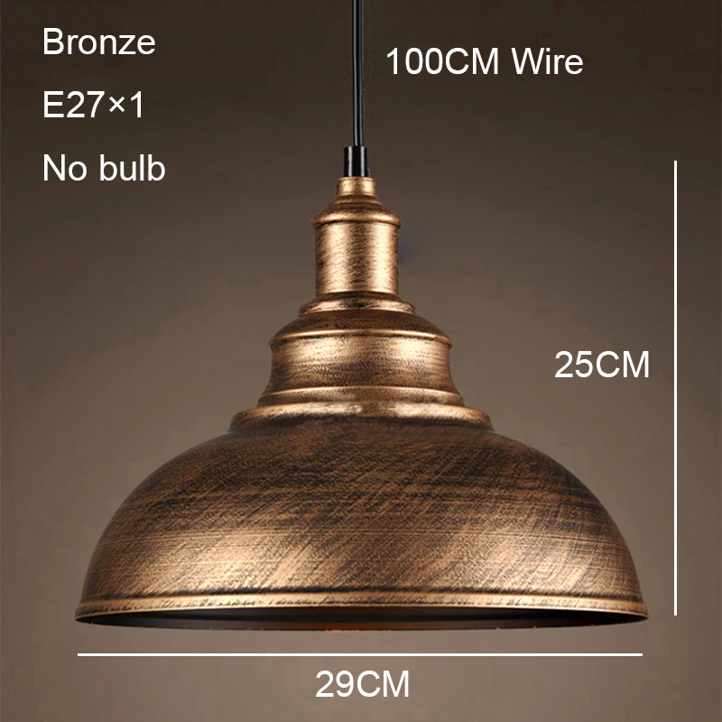 

Antique Bronze Led Pendant Lights Industrial Retro Pendant Lamp Vintage Iron Hanging Lights Restaurant Kitchen Bar Dining Room