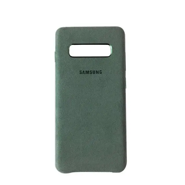 Чехол для samsung S10 для Galaxy S10Plus S10+ S10E Alcantara, кожаный Премиум чехол, полная защита, 5 цветов - Цвет: Зеленый