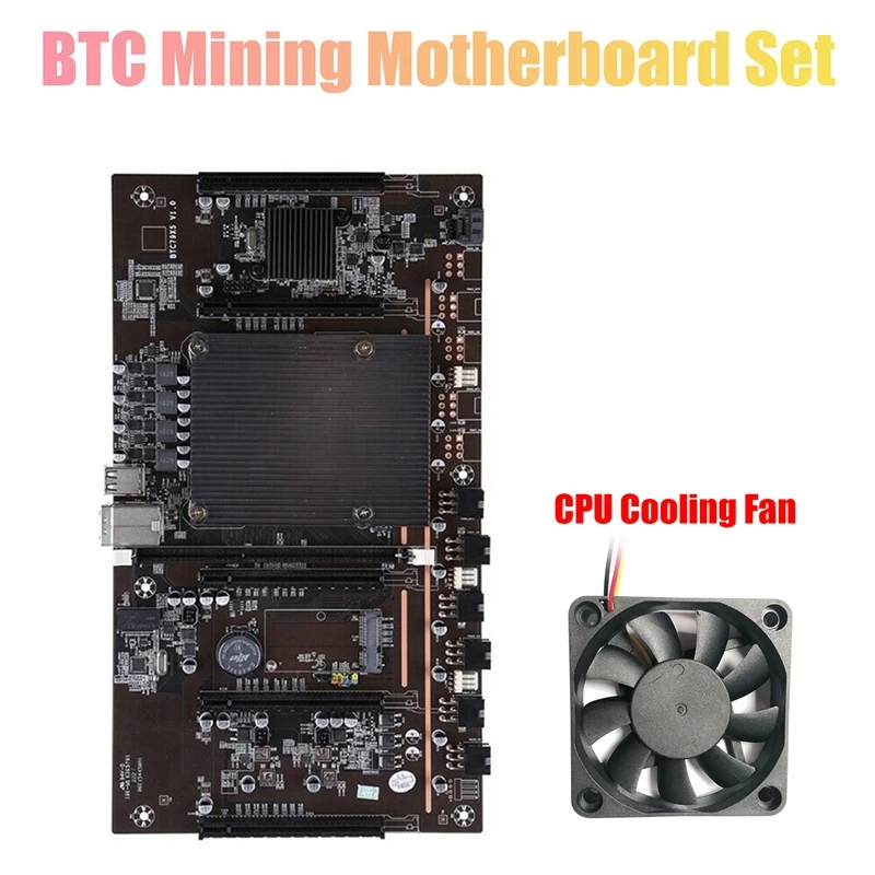

Материнская плата X79 H61 для майнинга BTC с кулером охлаждения ЦП LGA 2011 DDR3 поддержка 3060 3070 3080 графическая карта для майнинга BTC