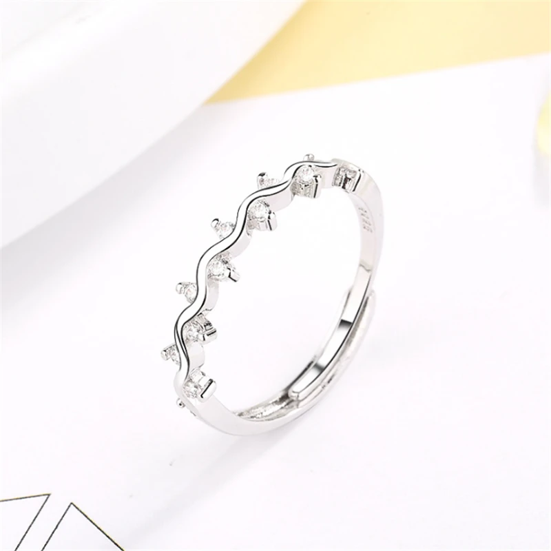 Кольцо на палец с геометрическим узором женское кольцо фианитом Rng R285 2019 |