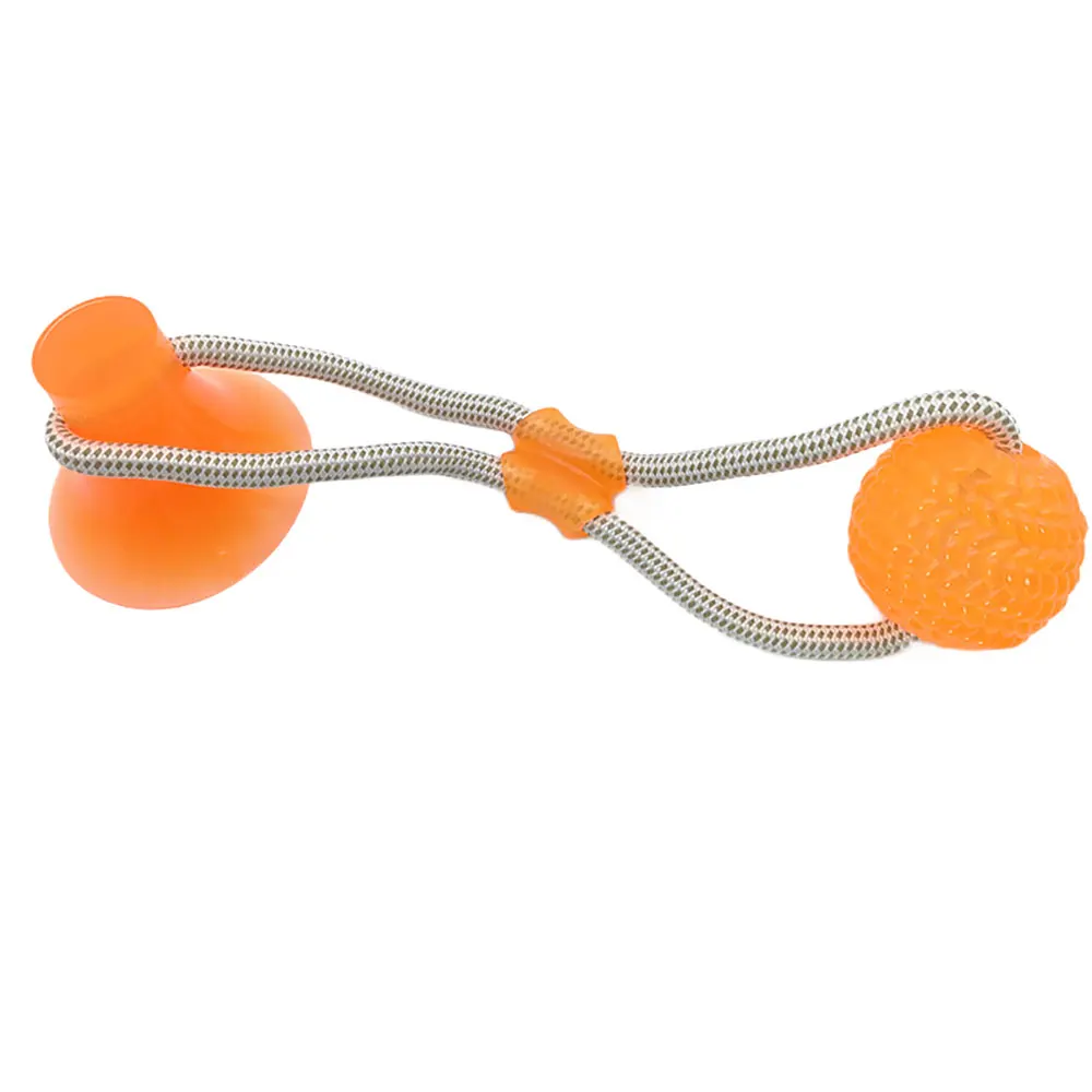 

Dog Supplies Ropes Toy With Suction Cup Interactive Molar Chew Toy Teeth Cleaning Tool For Dogs And Cats Nontoxic Natural Rubber