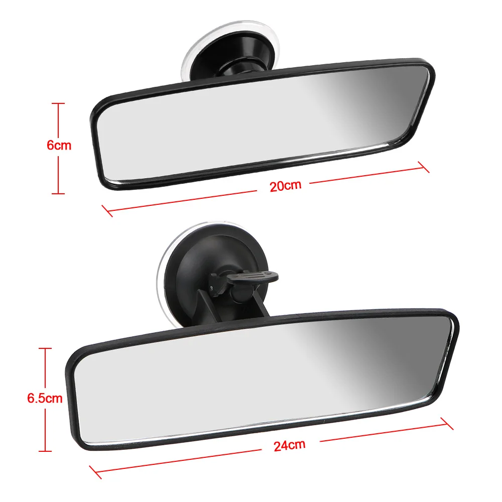 

Wide-angle Rearview Mirror 360 Rotates Interior Rear View Mirror Universal Adjustable Suction Cup Car Rear Mirror