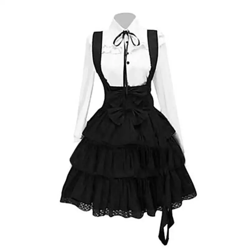 Готическое платье в стиле Лолиты Винтажное кружевное поло с воротником стойкой