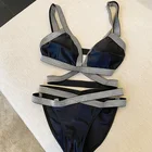 Новинка 2021, Женский комплект бикини, купальник с подкладкой и высоким вырезом, женская пляжная одежда, женский купальник на лето