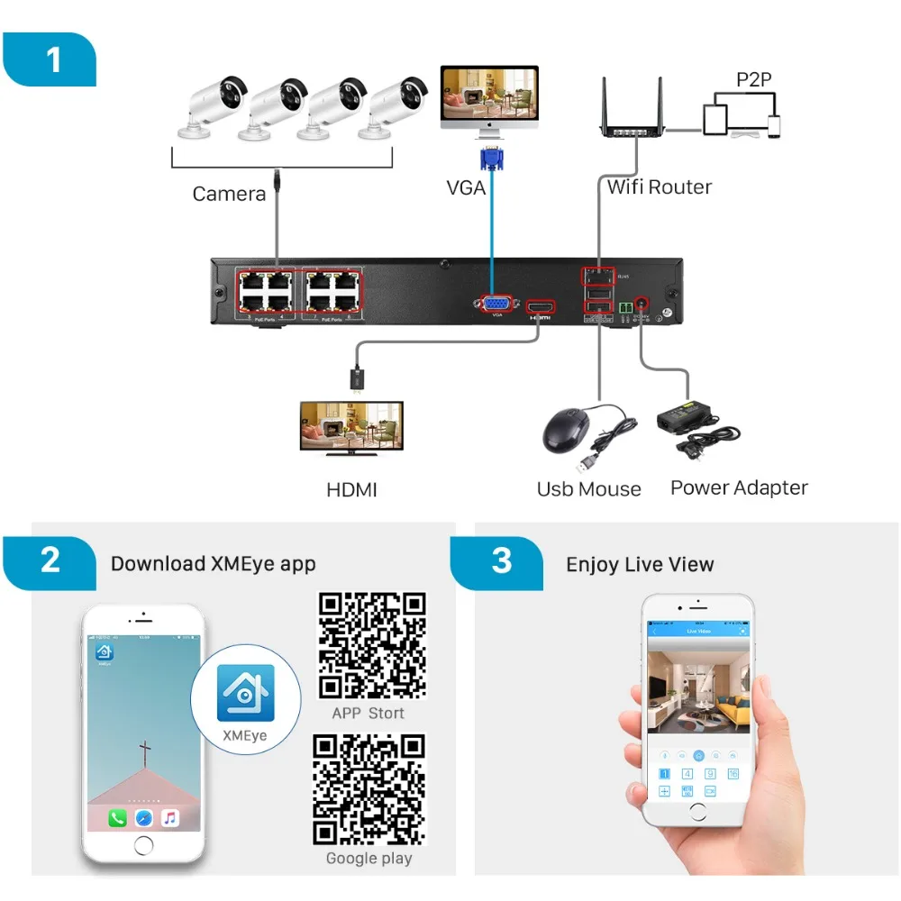 BESDER 8CH POE безопасности Камера Системы комплект H.265 IP 3MP ИК Открытый