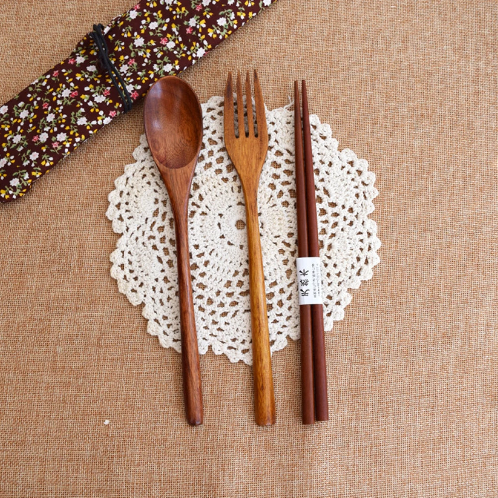 3 шт. деревянная посуда в японском стиле набор портативная проволочная