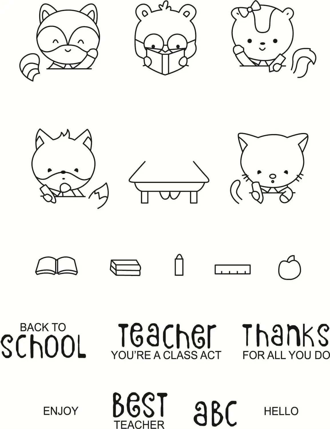 

Animal Transparent Clear Silicone Stamp/Seal for DIY scrapbooking/photo album Decorative clear stamp sheets