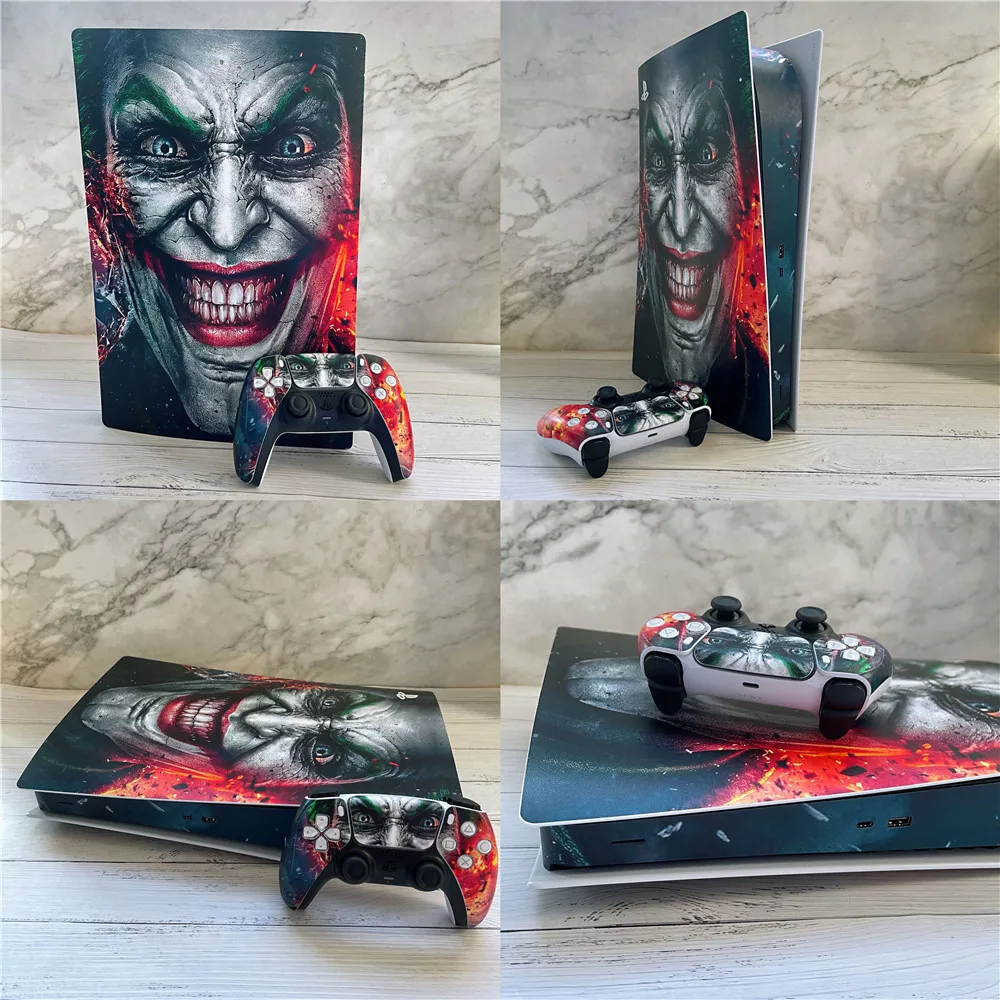 Виниловая наклейка с рисунком облаков для PS5 Disk на консоль + 2 контроллера игровых
