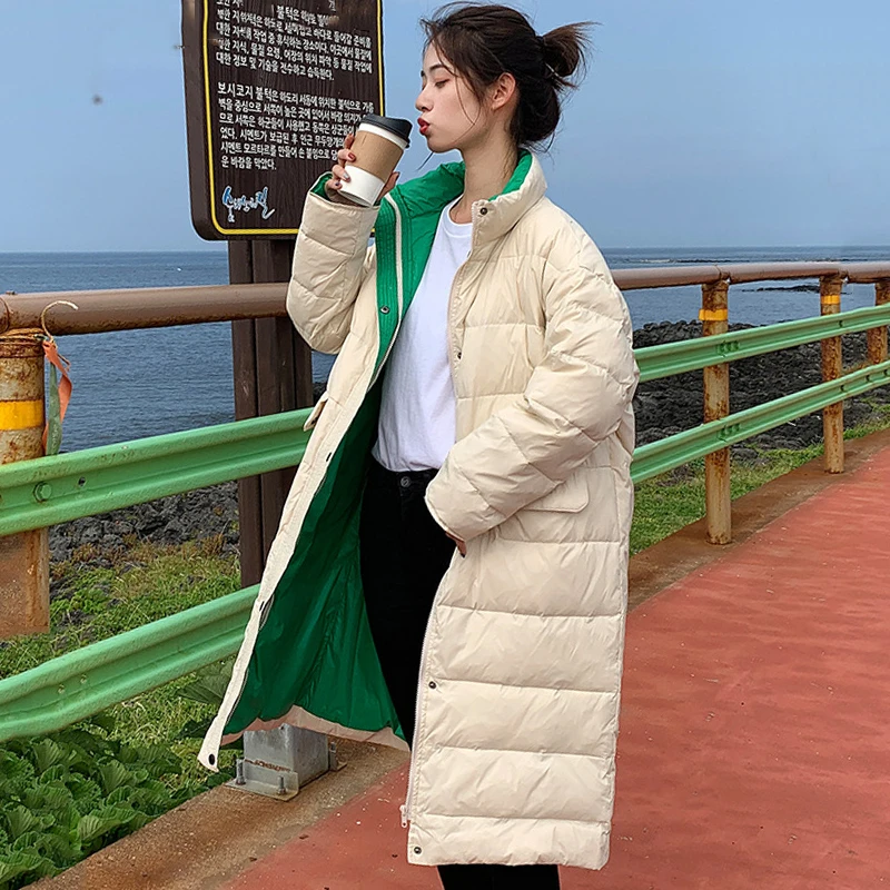 Женская зимняя парка в Корейском стиле Лоскутная хлопковая стеганая куртка с