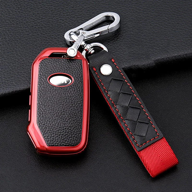 

Accessories car key fob skin set cover case shell holder for kia 2018 2019 sportage R Stinger remote sorento cerato protect key