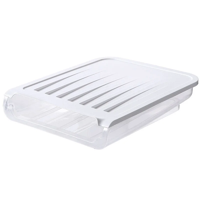 Automatic Sliding Refrigerator Egg Storage Box with Lid Plastic Transparent Duck | Дом и сад