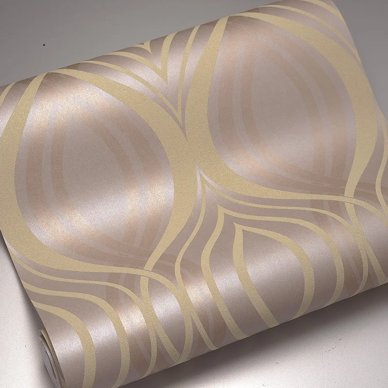 Европейский стиль золотой кривой полосой нетканый гостиной ТВ фон обои для