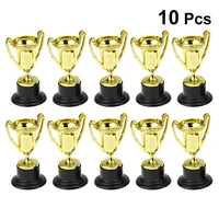 10pcs mini plastic gold cups trophies for party children early learning toys prizes childrens holiday trophy reward giveaway