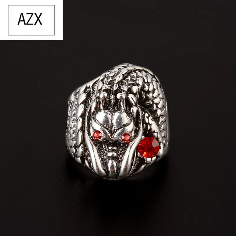 Новое кольцо с драконом в стиле ретро для мужчин Уличная Индивидуальность Мода