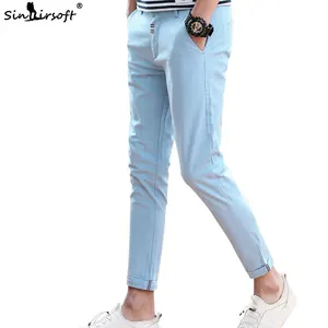 Мужские облегающие брюки-карандаш Harlan, модные повседневные брюки из чистого хлопка для бега