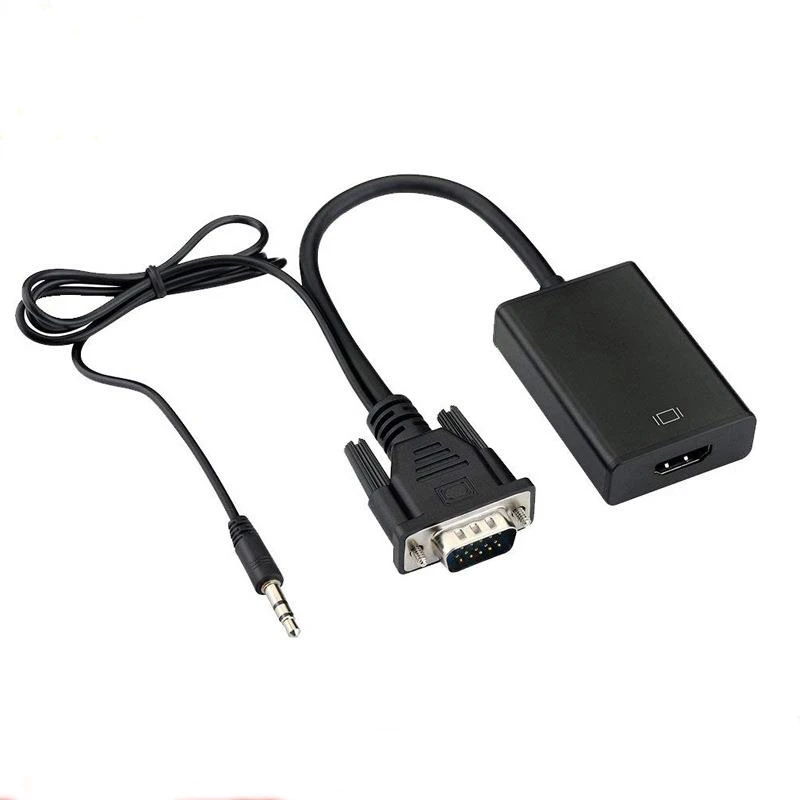 Адаптер SeenDa с HDMI на VGA переходник цифрового аналоговый видео аудио Hdmi для ПК