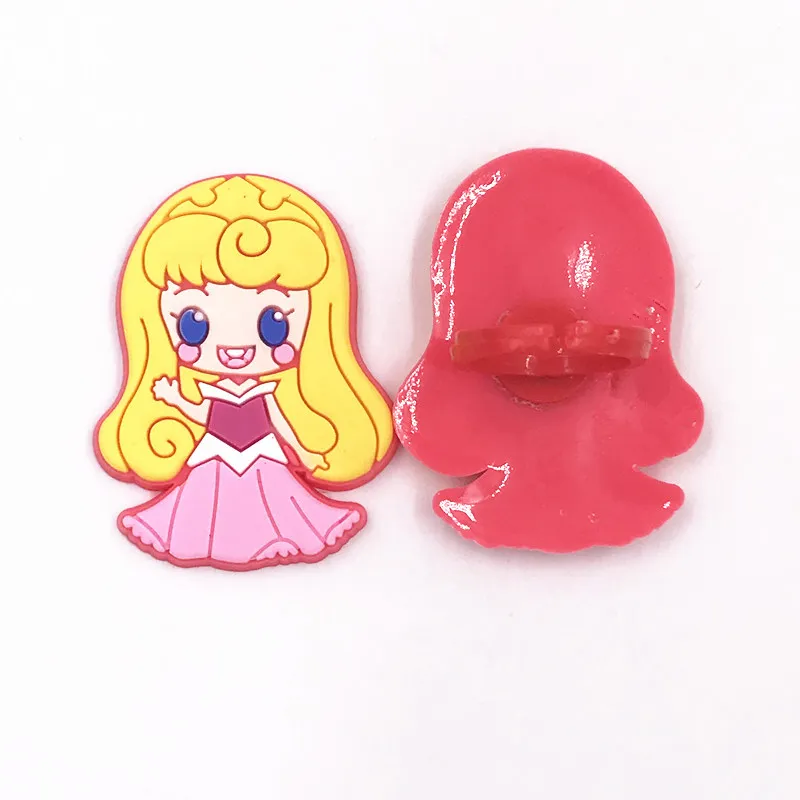 8 шт./лот принцесса Эльза Белоснежка Ариэль ПВХ кольца на палец модные ювелирные