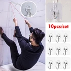 2010 шт., прозрачные настенные крючки на присоске