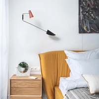 modern adjustable swing long arm led wall lamp bedside lighting wall sconce