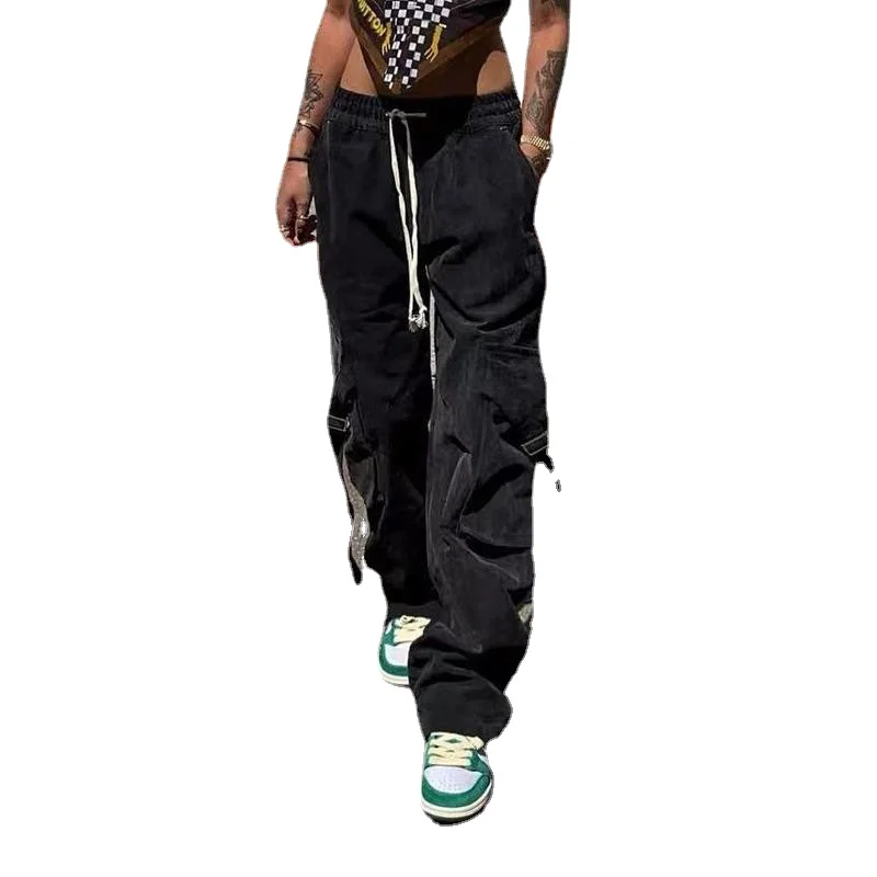 

22SS Retro Multi Pocket 100% Cotton EU Size Askyurself Pants Men Women Loose Fit Four Seasons Apex Legends Military