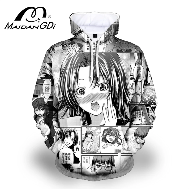 

Maidangdi New Ahegao Harajuku Anime Hoodies Sweatshirt Hip Hop Long Sleeve streetwear couple clothes oversized sweatshirt 7XL