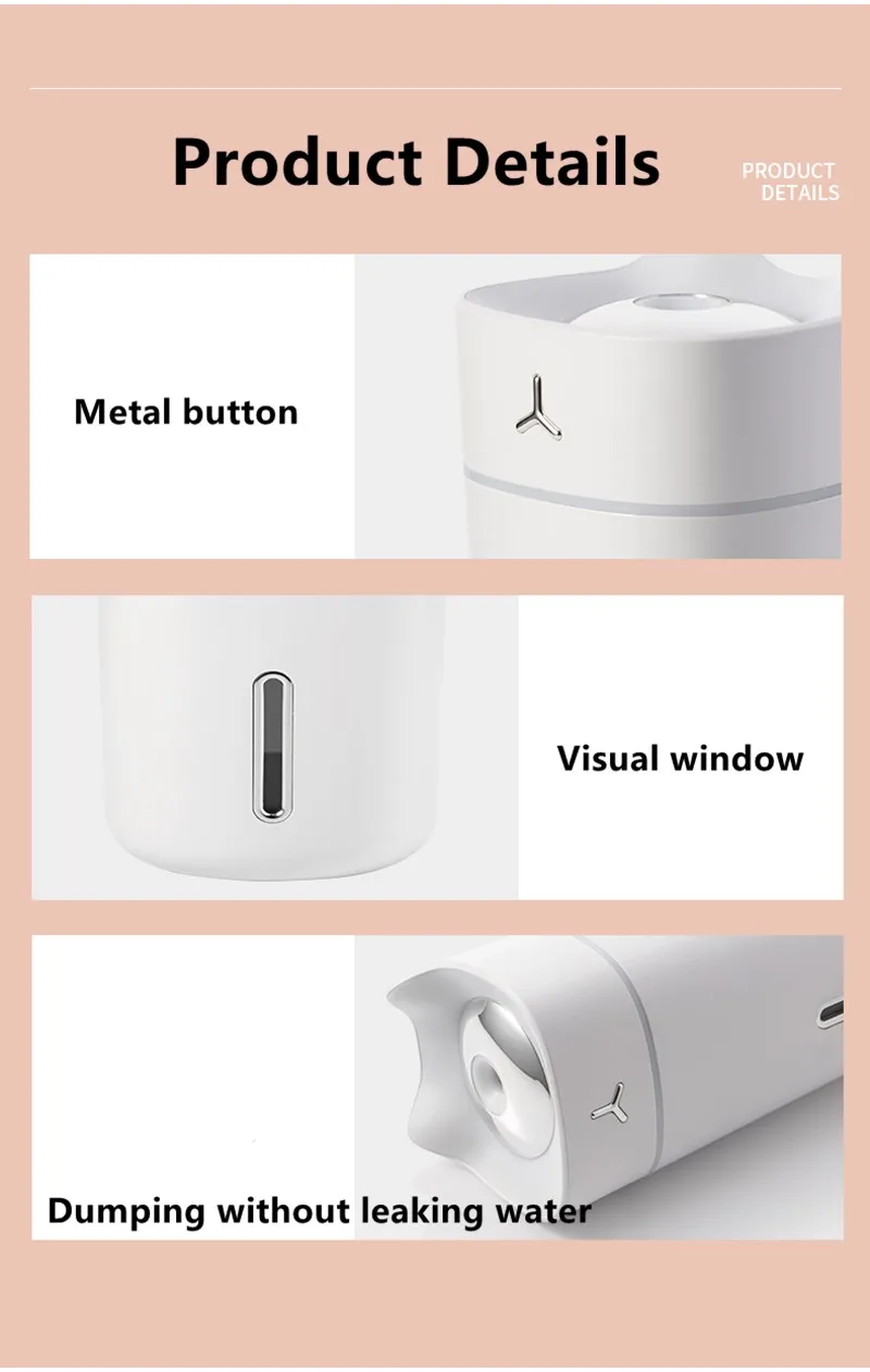 300 мл белый мини увлажнитель воздуха Ароматический диффузор эфирного масла с