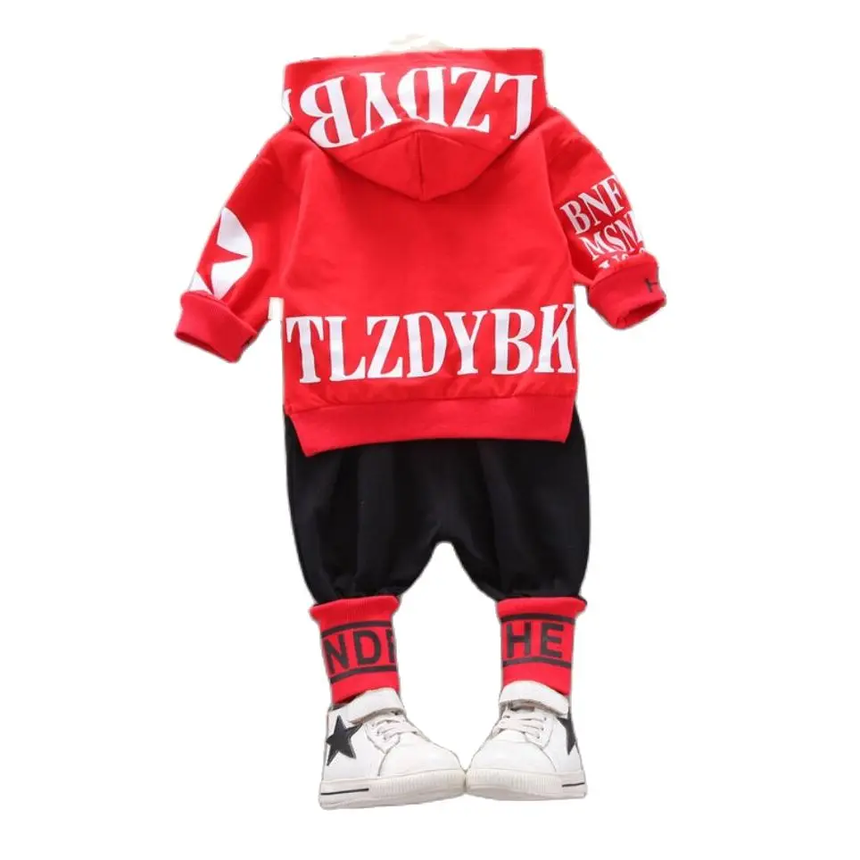 Baby Boy Clothing Set Cotton Spring Autumn Hooded Coat + Pants Children Toddler Tracksuits Kids Clothes Suit Newborn Outfit |