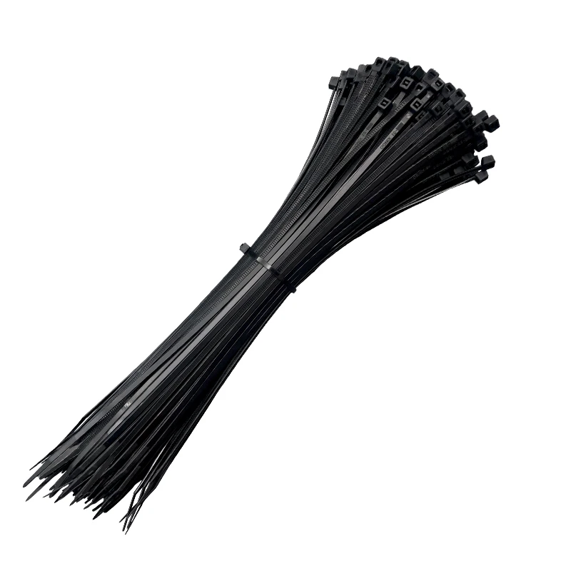8*300mm Self-Locking Plastic Nylon Cable Zip Tie 100pcs Fasten Loop Wire Binding Wrap Strap 120lbs White Black Width 7.6mm | Обустройство