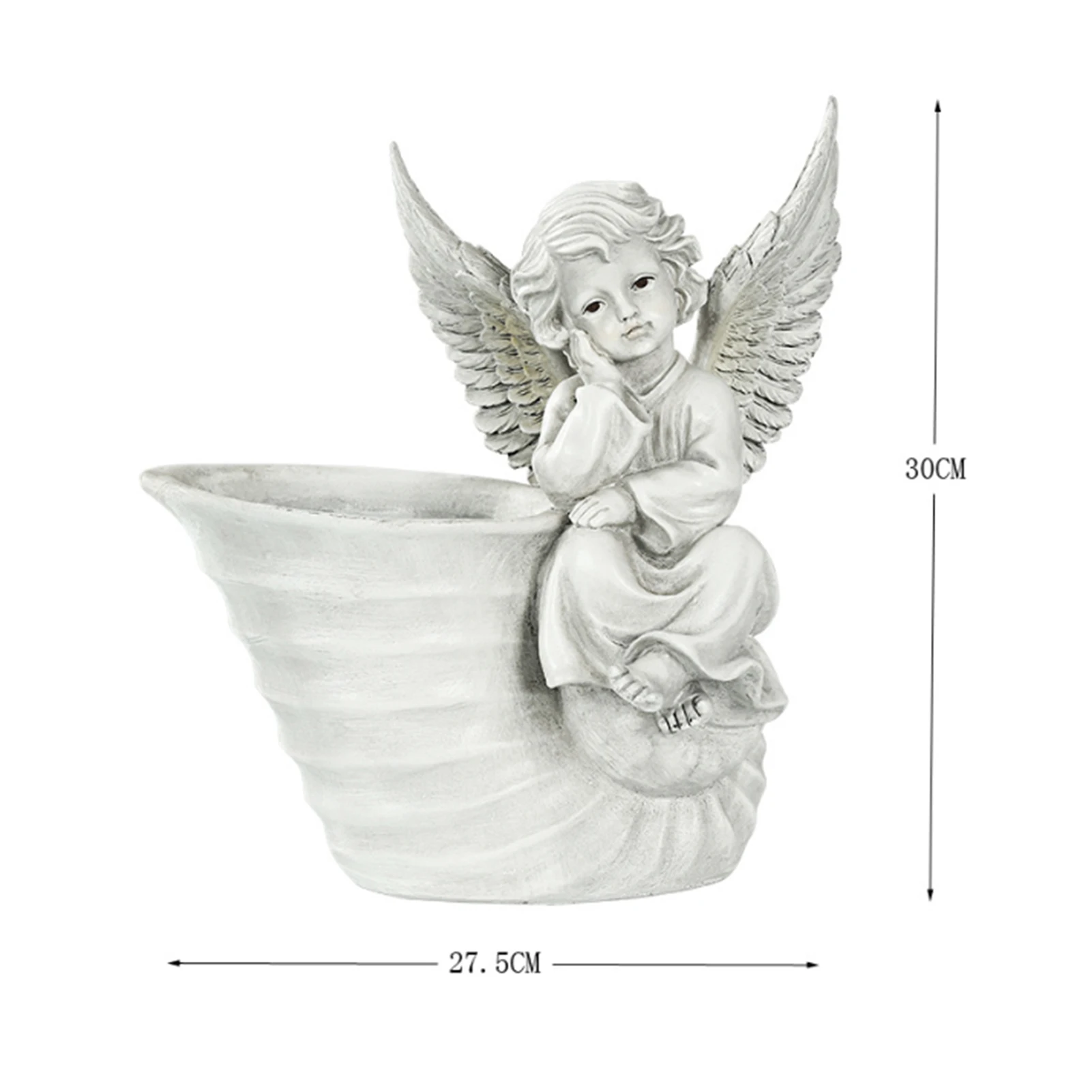 

Flower Pot Ornament Hand Polished Lifelike Angel Flower Jar Decoration Innovative Garden Decoration For Displaying Living Things