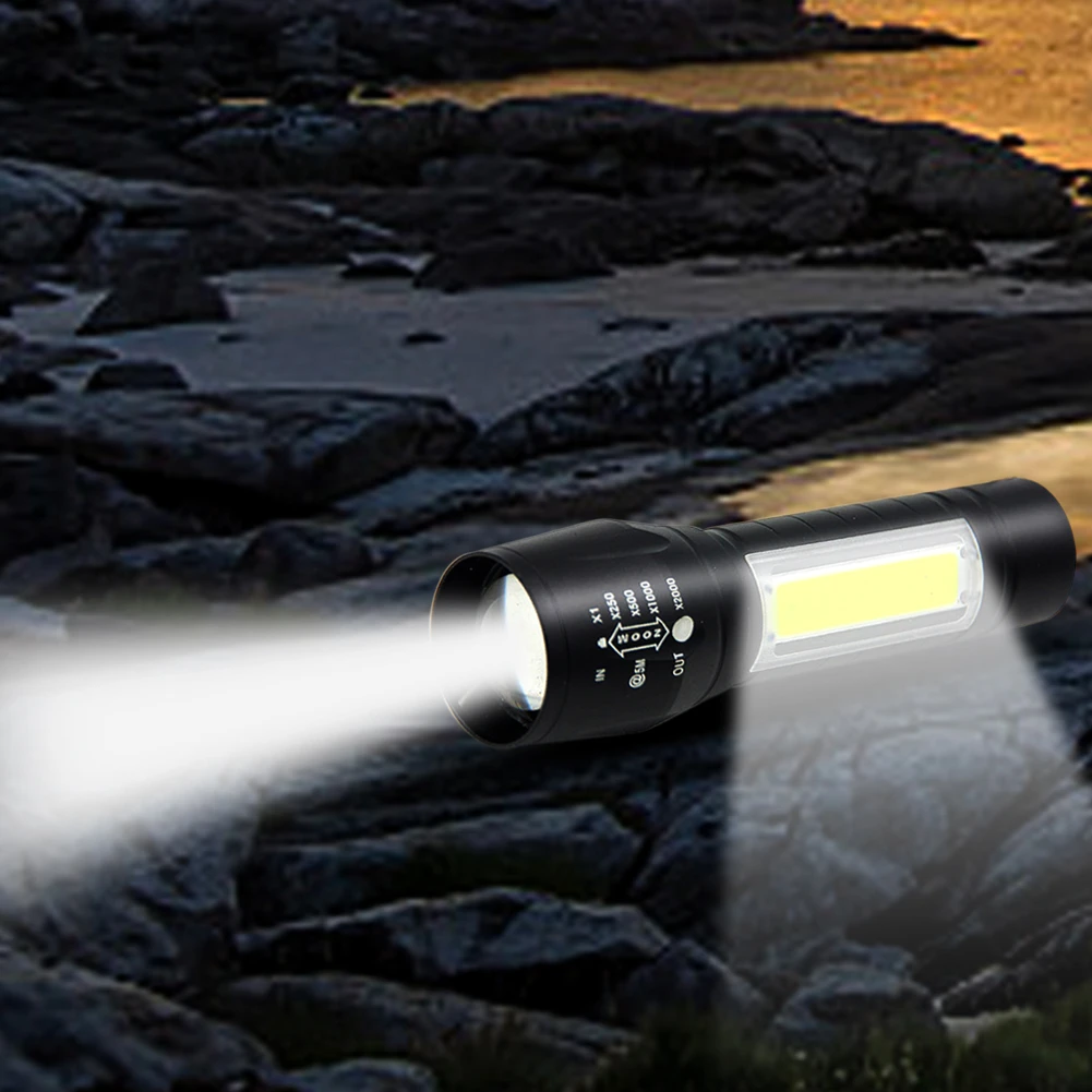 Обновленный новый дизайн usb зарядка мощный флэш-светильник 3800LM XPE COB светодиодный