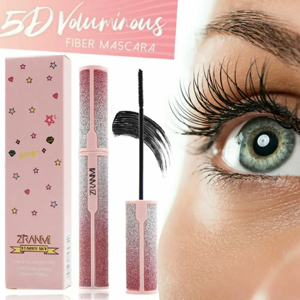 

5D Galaxy Mascara Voluminous Fiber Lashes Eyelash Curling Extension Eye Makeup Tool Waterproof Quick Drying Smudge-proof
