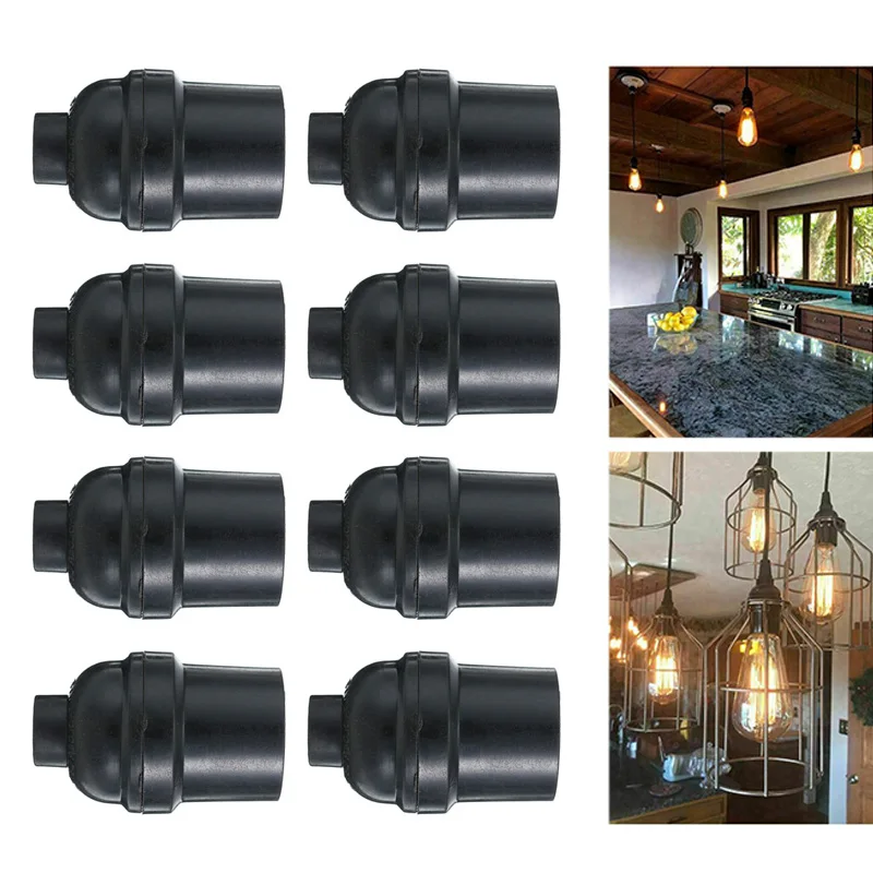 8 шт. винтажные винтовые лампы в стиле ретро E26/E27 промышленный стиль черная основа