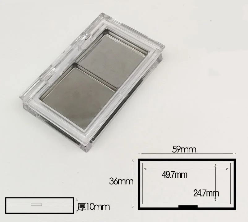 

500pcs/lot Sqaure Lipstick Container, Plastic Clear Blusher Box, Empty Lip Balm Subpackage, Eyeshadow Compacts